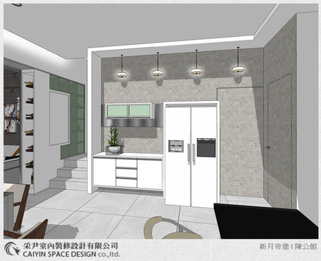 Sketch up設計 系統櫃 電視牆設計 鋁框推拉門設計 (3)