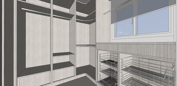 登陽建設 登陽廊香 主臥室更衣室系統櫃設計