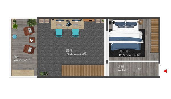 南投 草屯 老屋翻新 三樓室內空間設計規劃平面圖.jpg