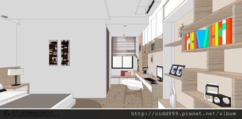 台中系統櫃 居家裝潢 衣櫃設計 臥室設計書櫃設計 (6)