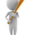 拿-棒球棒的3D小人高清-片.gif