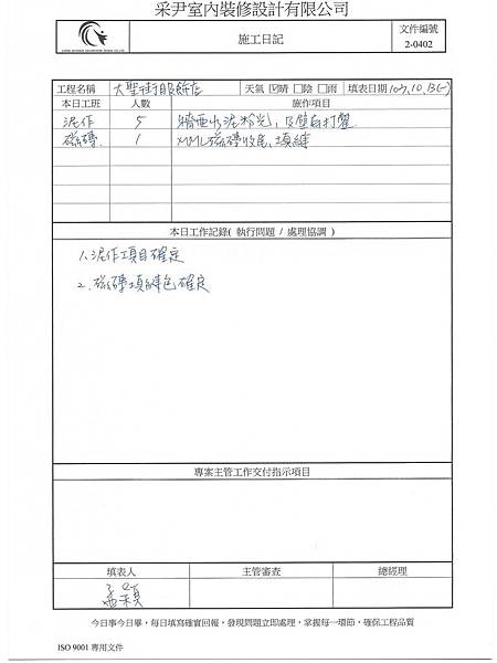 大聖街監工日誌1013