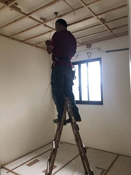 惠宇澄品住宅設計 次臥室二空間燈具迴路拉線施工.jpg