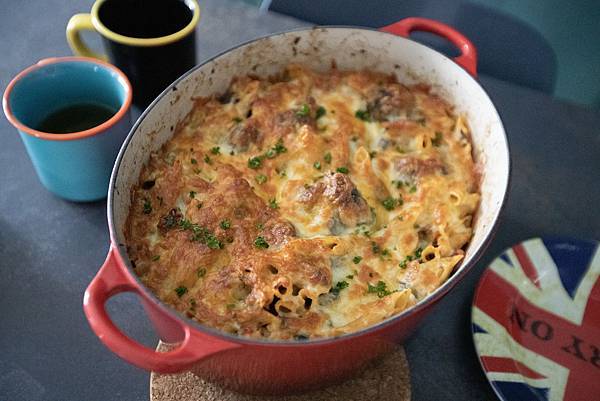 焗烤蔬菜肉丸義大利麵 - 1 焗烤蔬菜肉丸義大利麵 - 1