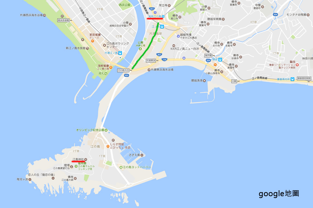 419_050從湘南懸吊列車江之島駅站走到江之島遊客服務中心要走650m.jpg