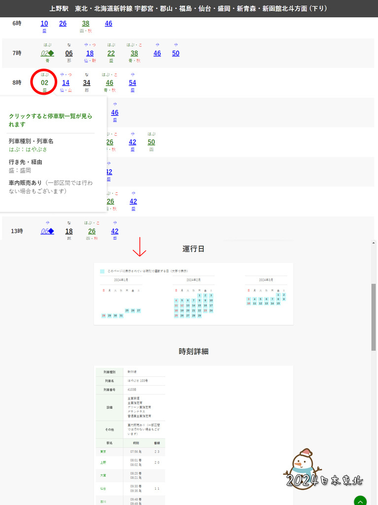 2024東北遊62東日本鐵道公司網站時刻表.jpg