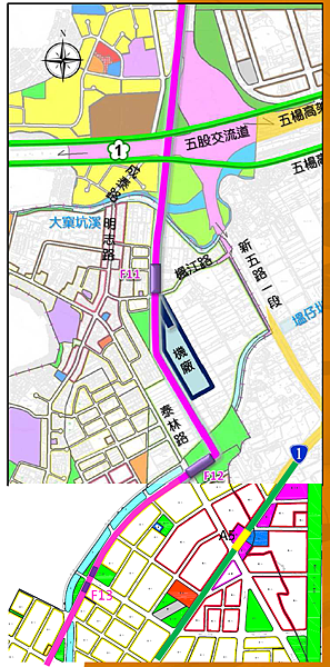 五泰輕軌避過了泰林路