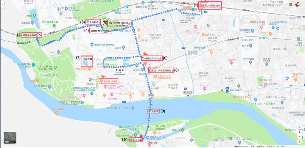 (2019年日本京阪神奈)京都(嵐山地圖)001.jpg