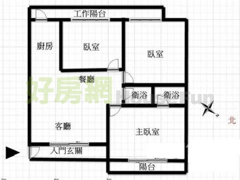 羅馬3房格局圖