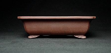 【盆缽收藏】優質 紫泥- 名家-尚古堂款 雲足外緣長方盆 1