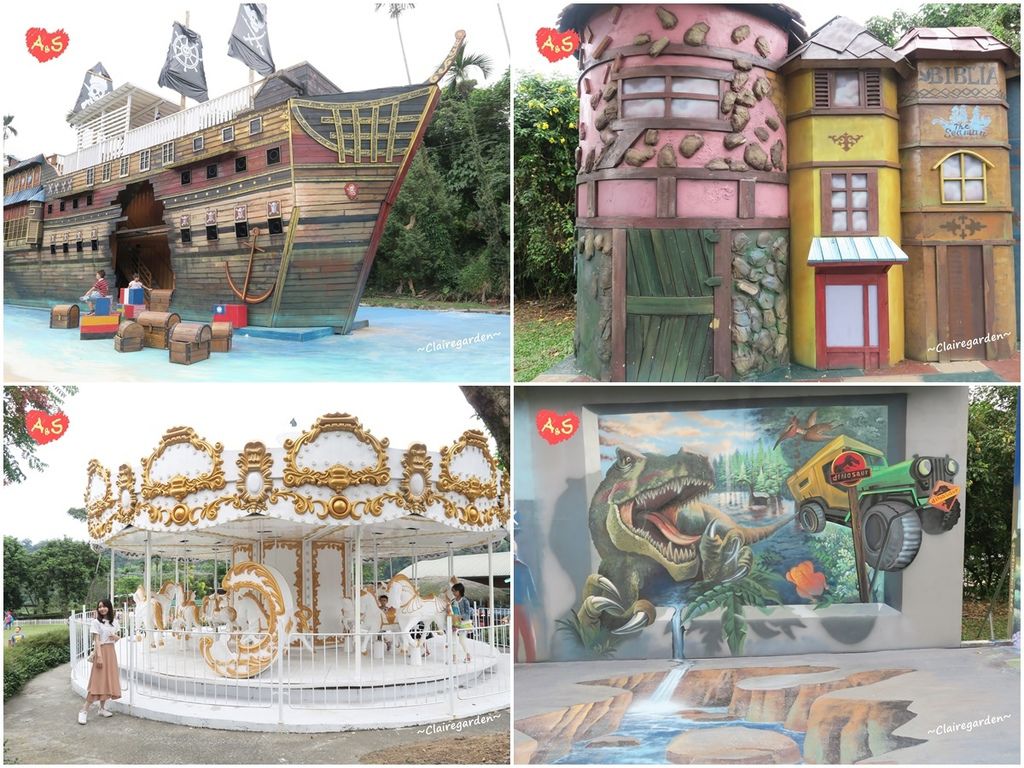 竹屋部落民宿,3D彩繪,4D彩繪,海盜村景觀彩繪園區,粉紅風車,哈利波特小房子,旋轉木馬,南投,竹山,竹屋部落民