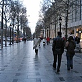 Walking down Avenue des Champs-Elyssees