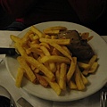 Yvonne's steak with French fries.