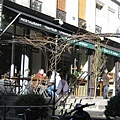 I like sitting outside of a cafe on such a SUNNY day, too!