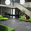 Modern interior of Lausanne Youth Hostel