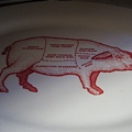 A very CREATIVE plate with a pig...