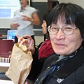 Sylvia & her chocolate scone!