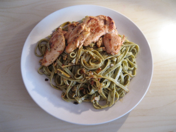 Lime Cilantro Pasta with Chicken in a Citrus Cilantro Sauce