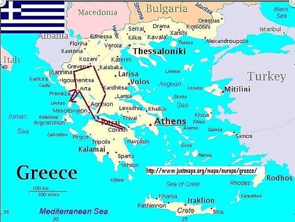 Map Greece