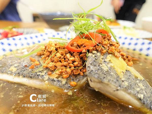 豆酥金目鱸魚-日寧餐廳-台南東區美食-崇善路餐廳推薦.台南市立文化中心旁3.JPG