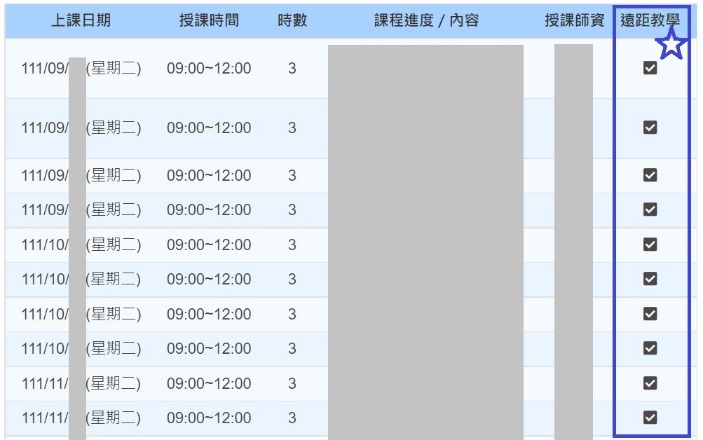 在職訓練網-遠距教學課程標註.JPG