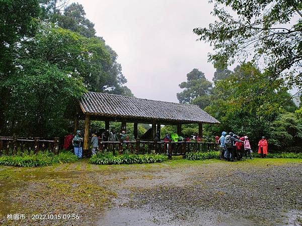 停車場(有廁所)起登東眼山林道經過生痕化石區接東滿步道。