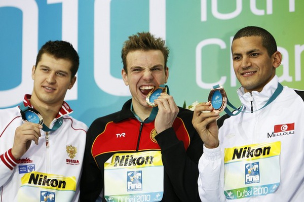 400m freestyle gold, Dubai 2010 Short Course Worlds