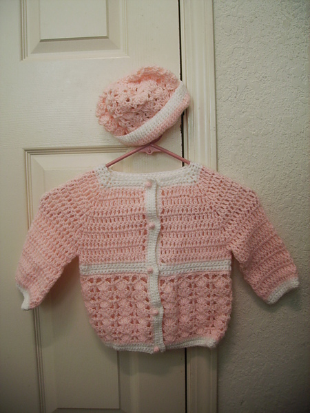 Baby sweater and hat