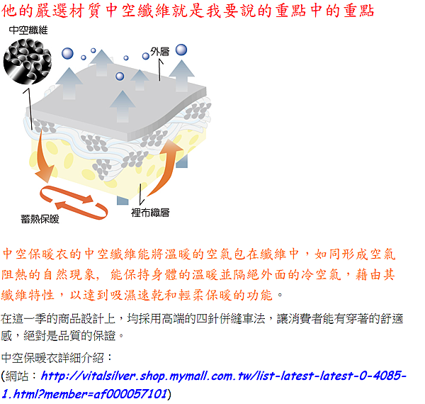 銀盾vitalsilver發熱衣禦寒保暖衣2