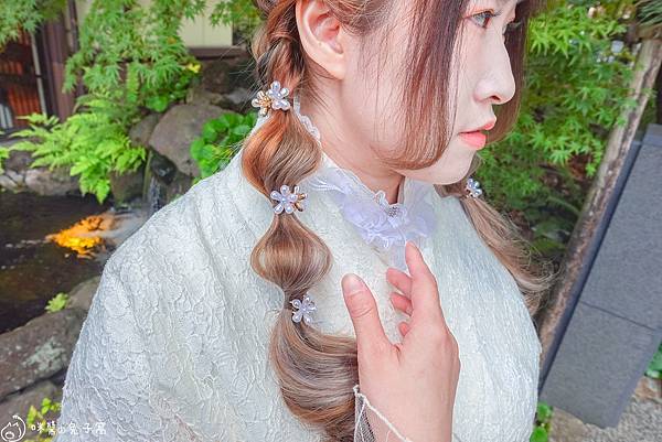 京都旅遊。京小町 清水寺和服浴衣出租  超可愛髮型+精美蕾絲
