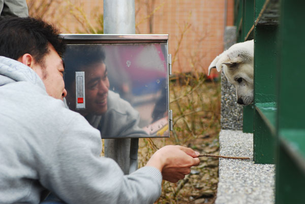 牠被卡住了