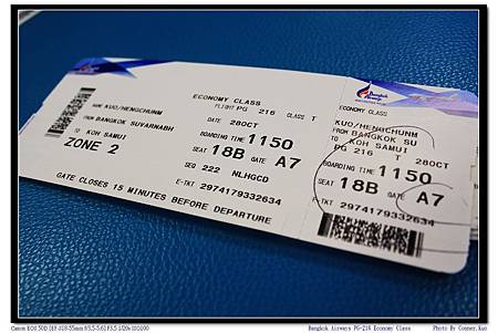 Bangkok Airways PG-216 Economy Class Bangkok Airways PG-216 Economy Class