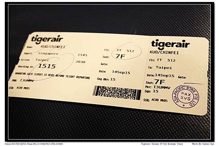 Tigerair Taiwan IT-512 Economy Class