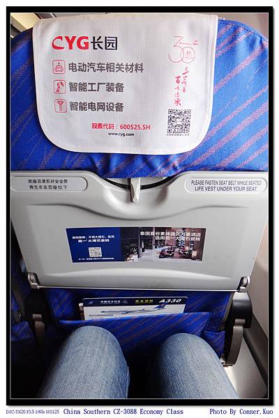 China Southern Airlines CZ-3088 Economy Class