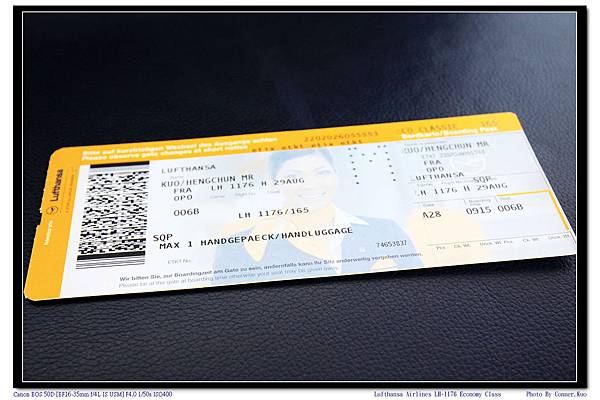 Lufthansa Airlines LH-1176 Economy Class