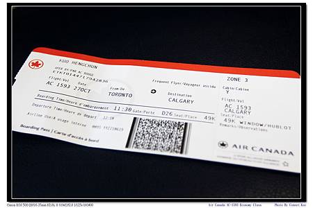 Air Canada AC-1593 Economy Class