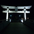 the gate of the temple on the island