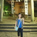 in front of the temple