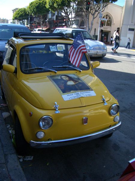 cute yellow car