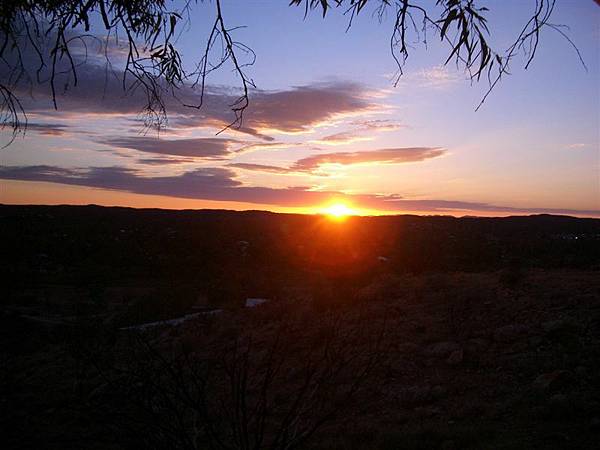 the sunrise in Alice spring