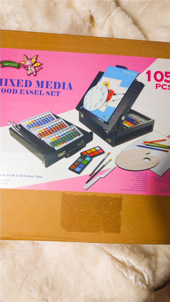 日旭國際ARTGYLE系列 105 PCS 畫架美術繪畫套組 ARTGYLE  105pc Mixed Media Wood Easel Art Set02.jpg