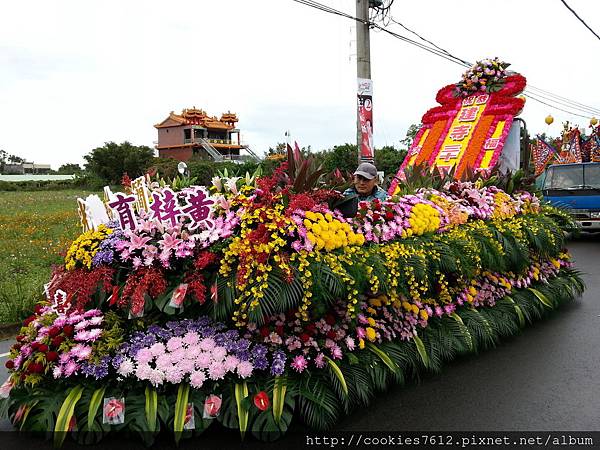 大溪天山靈寶寺三十週年 頭旗落地掃-鮮花車 