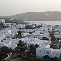 Mykonos_金黃色的夕陽和白色的房子