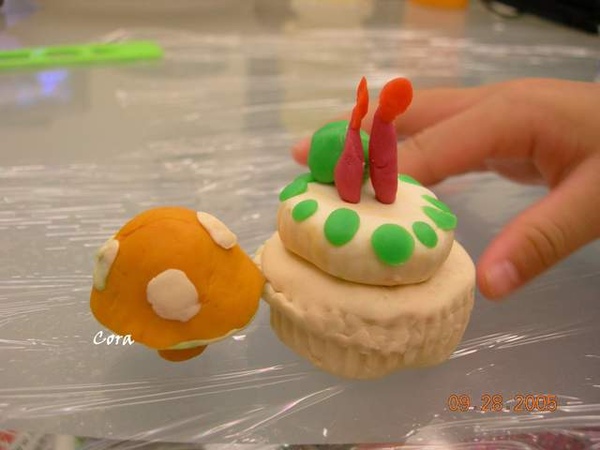 蛋糕和小磨菇