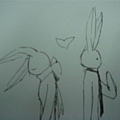 ｅ珮的招牌──領帶兔＆蝴蝶結兔。