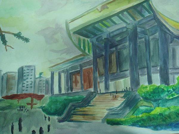 風景水彩，異類的