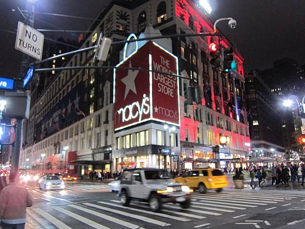 夜晚的macy's