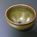 綠抹茶(黑天目釉Black temmoku glaze)杯Cup2 handmade by 湯潤清