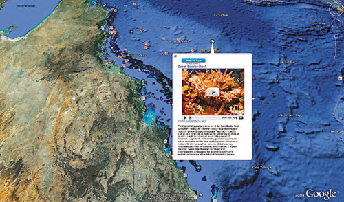 Google_Earth 5.0-在Google Earth上輸入大堡礁,就可以了解大堡礁附近的海底生態.jpg Google_Earth 5.0-在Google Earth上輸入大堡礁,就可以了解大堡礁附近的海底生態.jpg