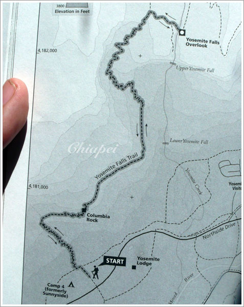 今日目標：Yosemite Upper Fall！